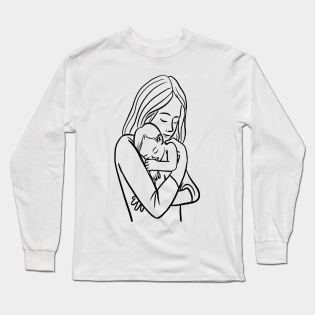 I Love My Mom T-Shirt Long Sleeve T-Shirt by medhat